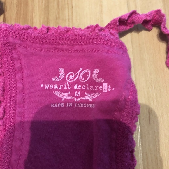 Hot Pink Ribbed Razor Back Tank Top - Picture 3 of 4